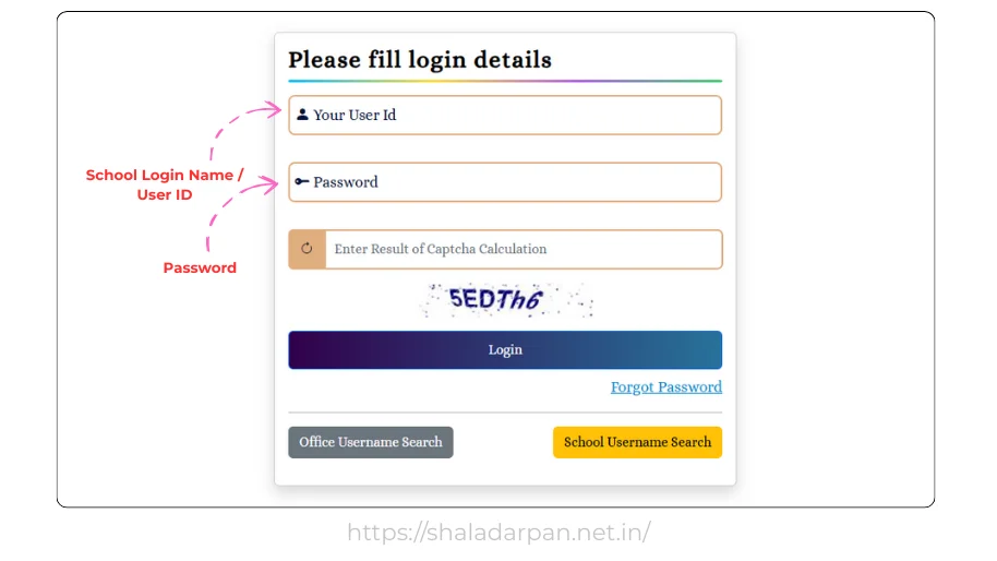 School Login on Shala Darpan